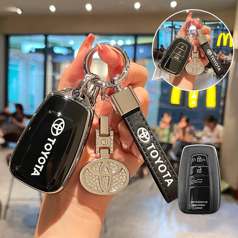 TPU Car Key Case Cover All-inclusive Shell For Toyota Corolla Hybrid 2021 Rav4 Land Cruiser Prado Camry Highlander Prius C-HR