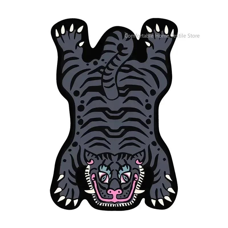 Carpet Living Room Cute Cartoon Tiger Decor Carpets Children Bedroom Bedside Large Area Rug Home Decoration Cloakroom Foot Mat