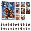 Decorazioni Natalizie a Tema Bassotto Calendari dell'Avvento 2026 24 Giorni Ciondolo Acrilico 2D Decorazioni per Albero di Natale Calendario del Countdown Collezionabile
