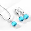 Water Droplet Necklace Earrings Zircon Jewelry Set