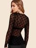 European & American Hot Style Lace Women's Mesh Club Top - See-through Base Shirt
