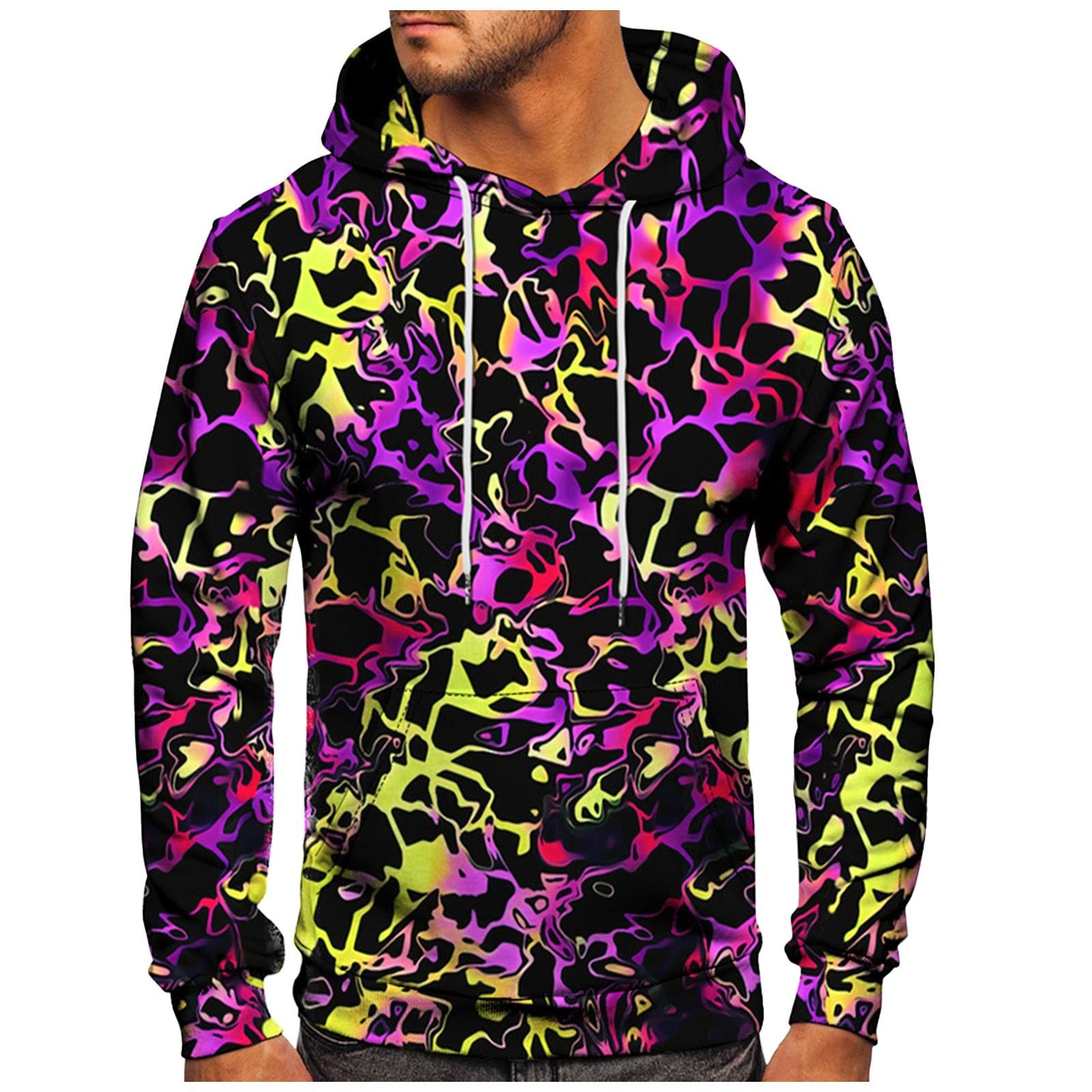 Мужская свободная толстовка с капюшоном с принтом, мужская повседневная модная спортивная толстовка XXXXL жёлтый