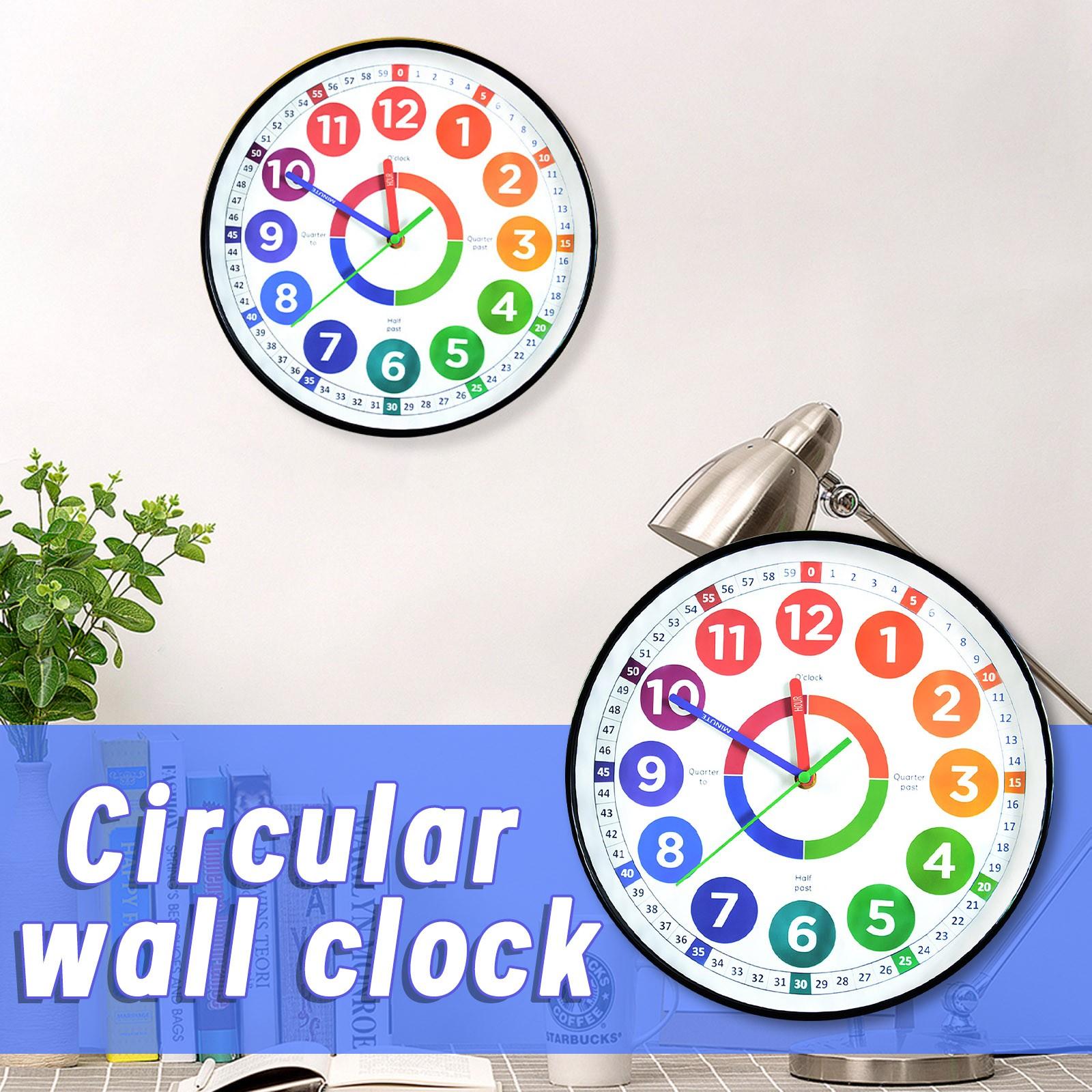 

5D красивые и стильные круглые настенные часы кварцевые аналоговые бесшумные настольные часы подходят для школы и домашнего декора One Size белый