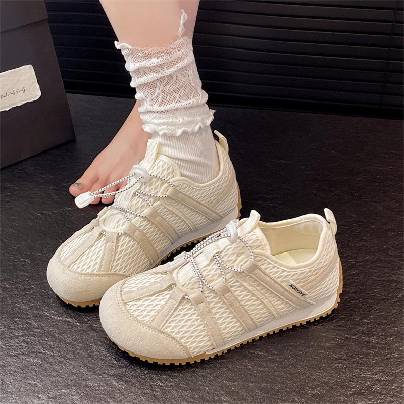 Retro lightweight breathable sports shoes women's 2025 summer new casual thin German training shoes platform mesh Forrest Gump shoes