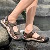 Sandals men's outer wear summer new breathable high-end beach shoes leather bag head soft sole non-slip outdoor casual shoes
