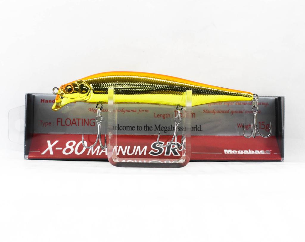 Megabass X-80 Magnum SR Floating Lure Full Metal Orange Gold (5399)