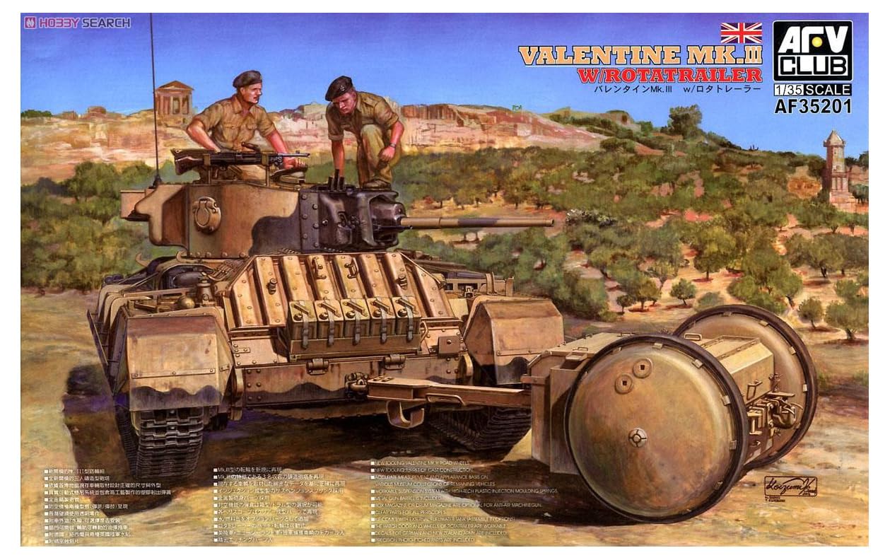 

AFV Club Valentine Trailer Plastic Model 1/35 Mk.III w/Rota