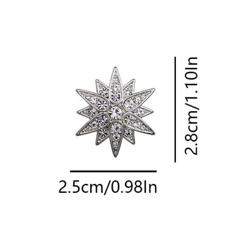 10pcs/set Star Brooch Fashion Luxury Men Lapel Button Suit Corsage Badge Shirt Collar Zircon Brooches Clothing Accosseries Jewelry Gifts