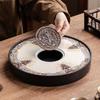 Ceramic round tea tray, dual-purpose for household water storage and drainage, tea sea, and outdoor tea tray