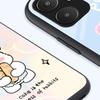 For Xiaomi Redmi 13C 5G/13R 5G/Poco M6 5G Tempered Glass Case Cartoon Pattern Phone Cover