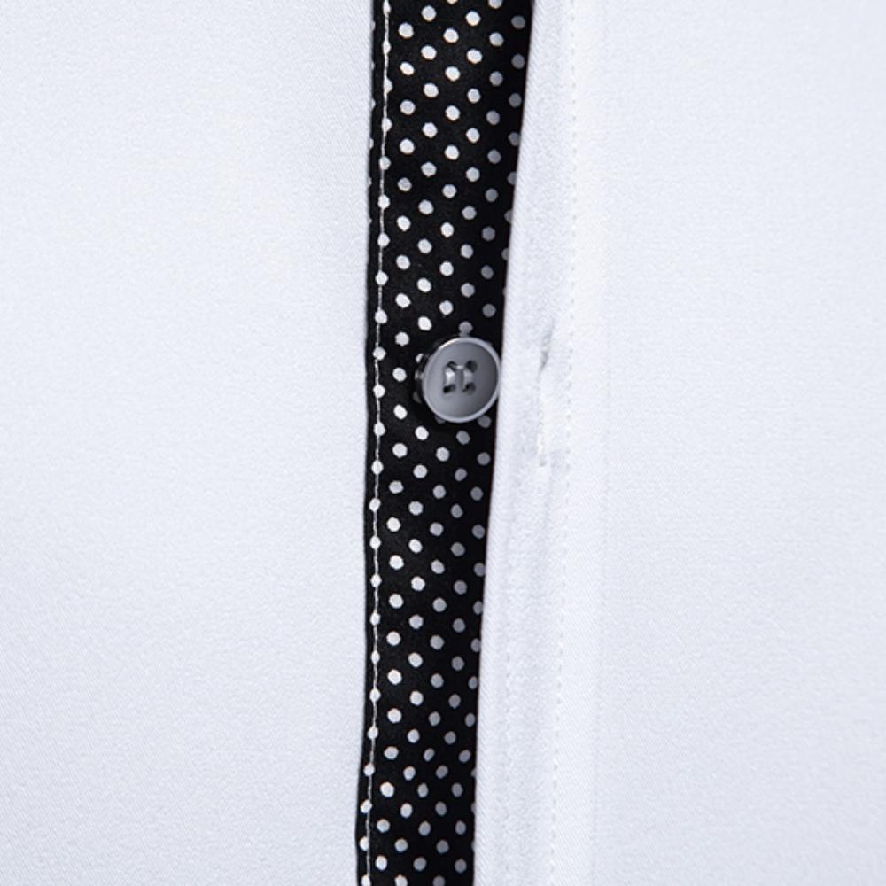 Pánská košile s krátkým rukávem s límečkem na knoflíčky a kontrastní barvou, pánská ležérní polokošile pro muže, oblečení