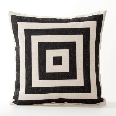 England Geometric Black Cushion Geometry Stripe Pillow Covers Decorative Home Decor Pillowcase