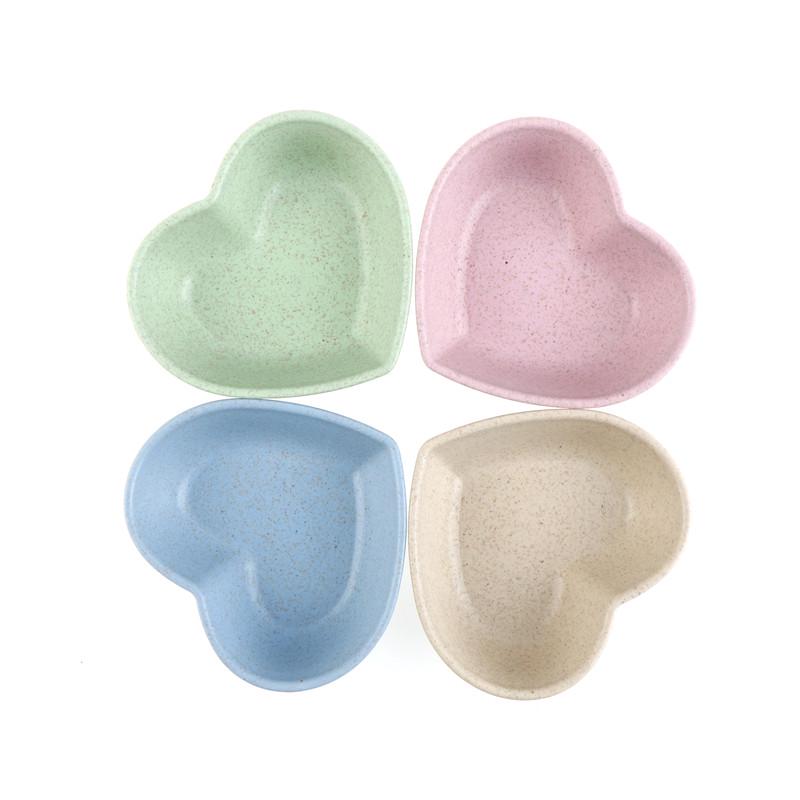 Srdce ve tvaru ovoce svačinka omáčka miska dětské krmivo nádoba na jídlo nádobí večeře talíře