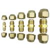 Redutor Igual Bico Flare Tubo OD 1/4" 5/16" 3/8" 1/2" 5/8" 3/4" 7/8" Latão Padrão SAE Conector de Tubulação Ar Condicionado
