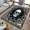 1PC Skull Paisley Extra Large Non Slip Floor carpet, Office, family, bedroom Large Area Rug Indoor Rugs, Vibrant Colors