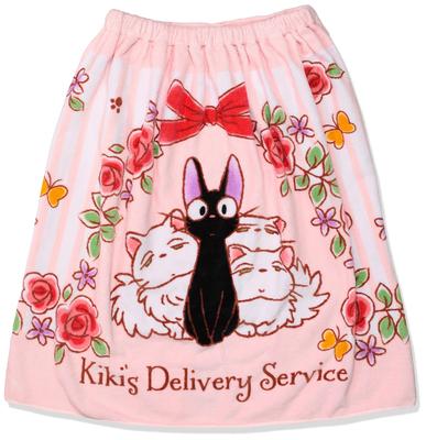 Marushin 60cm Roll Studio Ghibli Delivery Jiji and 1065003300 Towel, Kiki's Service, Children, Pink,