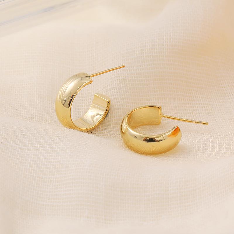 

Минималистичные металлические серьги-каффы - Ретро-дизайн, не требуют пирсинга