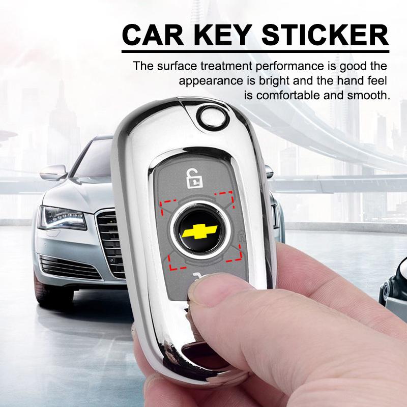 New 14mm Car Shell Remote Key Emblem Sticker Badge Emblem For Chevrolet Colorado Captiva Malibu Trax Aveo Camaro Sonic Tahoe Impala Equinox Suburban