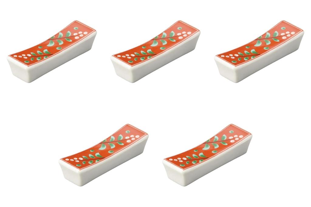 Set of 5 Nandina Rectangular Chopstick Rests x x Chopstick Rests Setomonohonpo [6.8 3.2 1.5 cm]