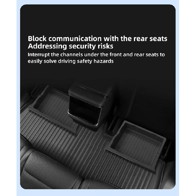 For Tesla Model X Under Seat Storage Box Car Interior Accessories Drawer Type Storage Organizer Lower Box Case 2023-2025