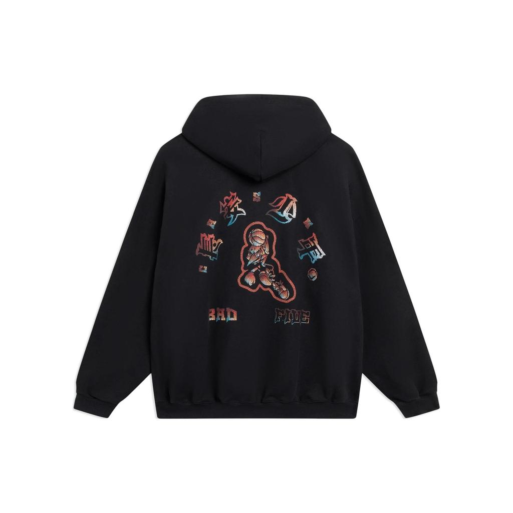 Li-Ning BadFive Changan Boy Graphic Hoodie 'Black' Men's AWDSI45-2