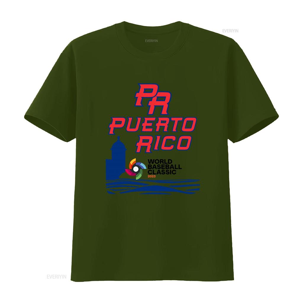 2023 Puerto Rico World Baseball Classic Fan T Shirt Vibrant Design with PR Logo and Colorful Pinwheel vintage Washed streetwear