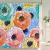 Beautiful Flower Shower Curtains Watercolor Flowers Floral Home Decoration Curtain for Bathroom Polyester Fabric Bath Curtain