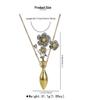 Exaggerated Floral Vase Pendant Necklace with Alloy Collarbone Chain