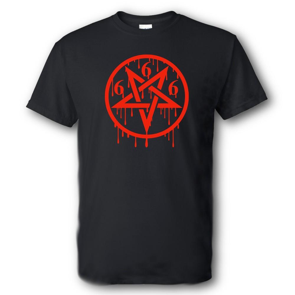 

Bloody Dripping 666 Pentagram Shirt Brand New Multiple Sizes and Colors Unisex T-Shirt XXXL
