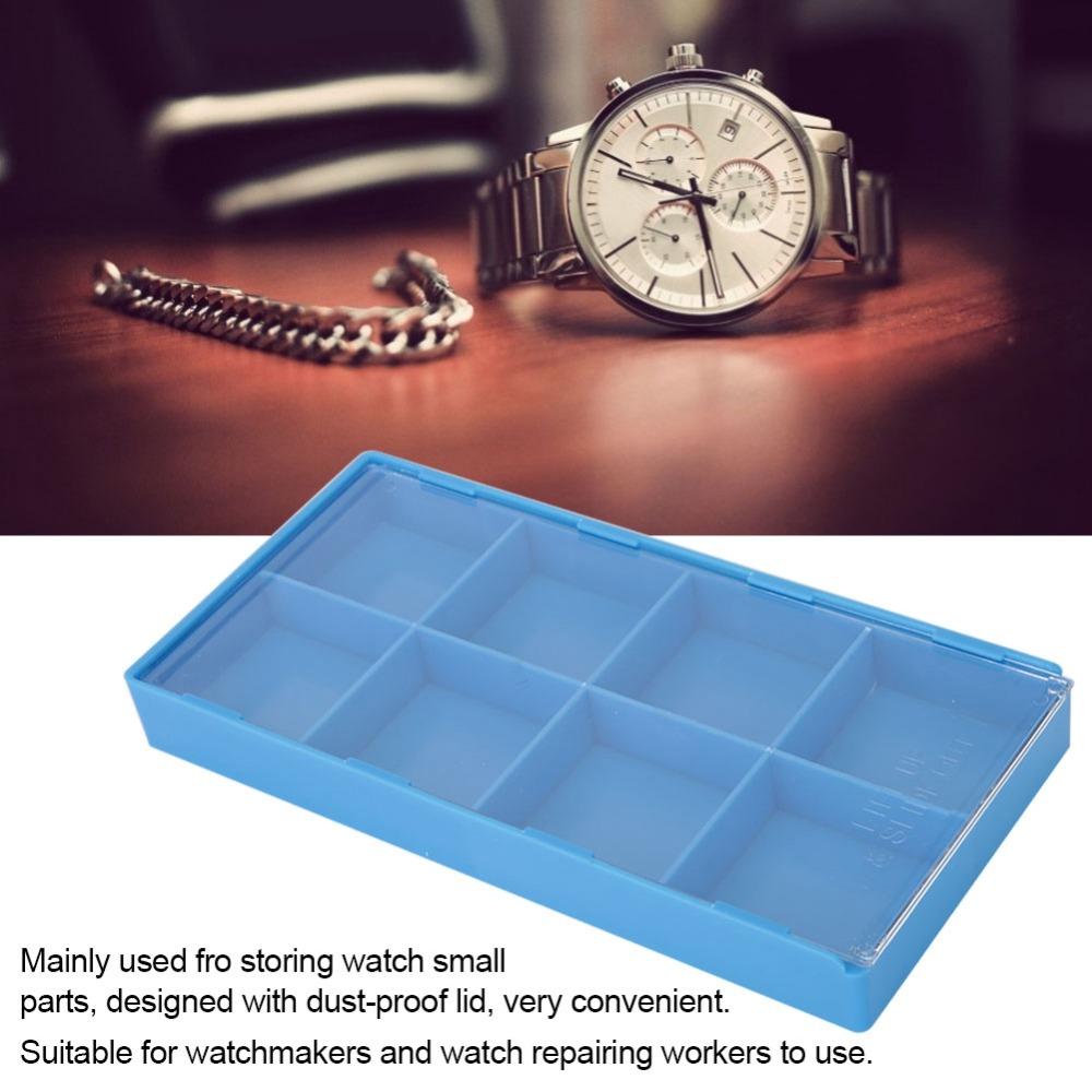 

8 Grid Watch Parts Organizer Plastic Material Watch Tools Storage Box Watchmaker Repairing 8 grids