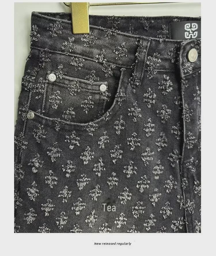 Men's Retro Hong Kong Style Loose Denim Shorts - Trendy Korean Design