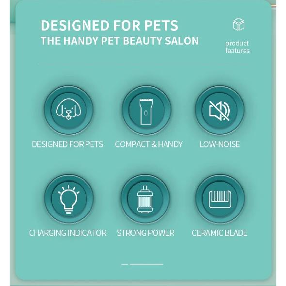 Small Dog Hair Clipper USB Rechargeable Pets Trimmer Cat Shaver Cutting Machine Puppy Carving Grooming Haircut Kit Low Noice