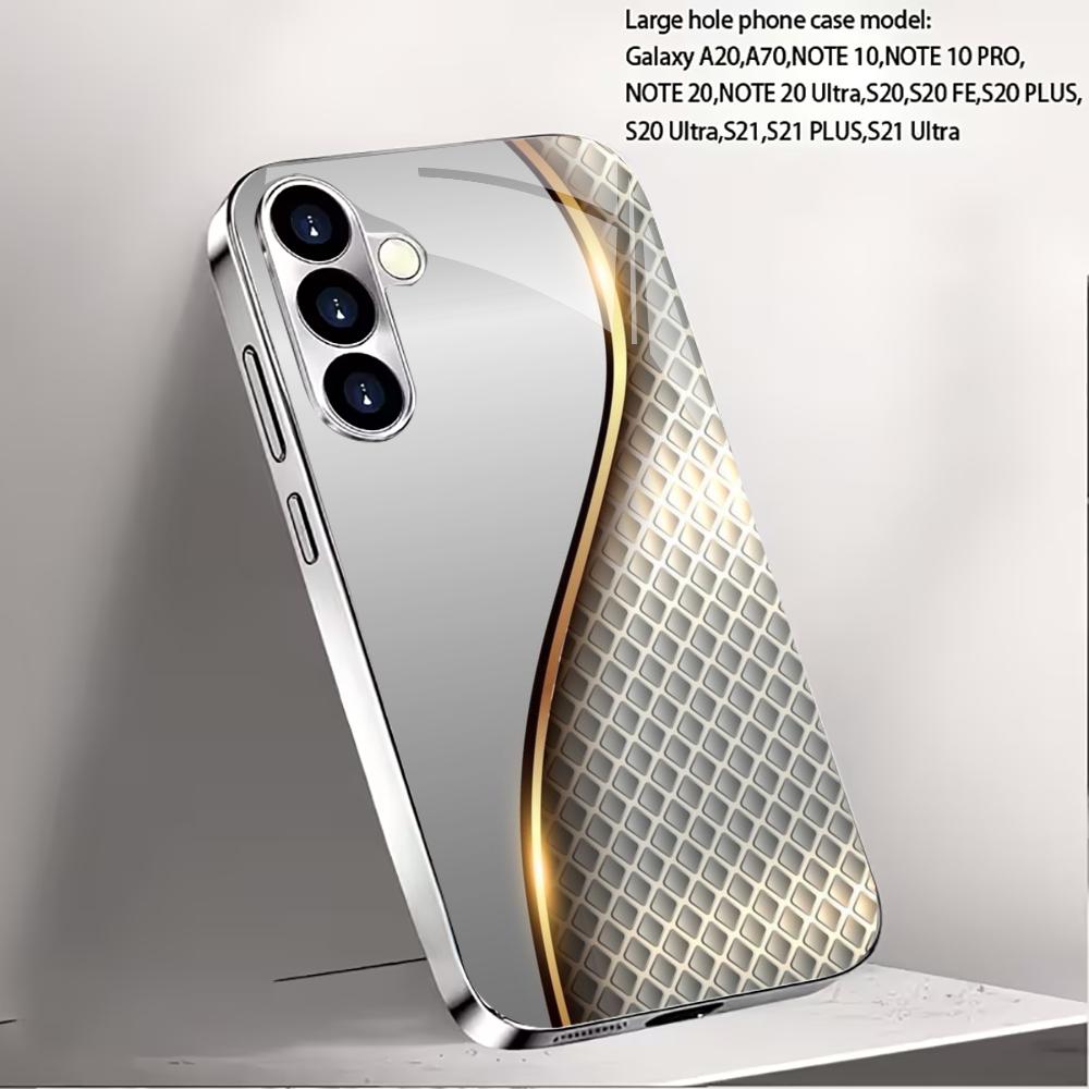 PhoneCase Luxury Simplicity High-end Electroplating Glass PhoneCase for Samsung Galaxy S26 S25 S24 S23 S22 S21 FE,Ultra,Plus
