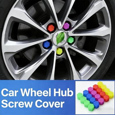 Rim Protector Lug Nut Covers Scratch Resistant Tool-free Removal Flexible Material Quick Attach Silicone Covers