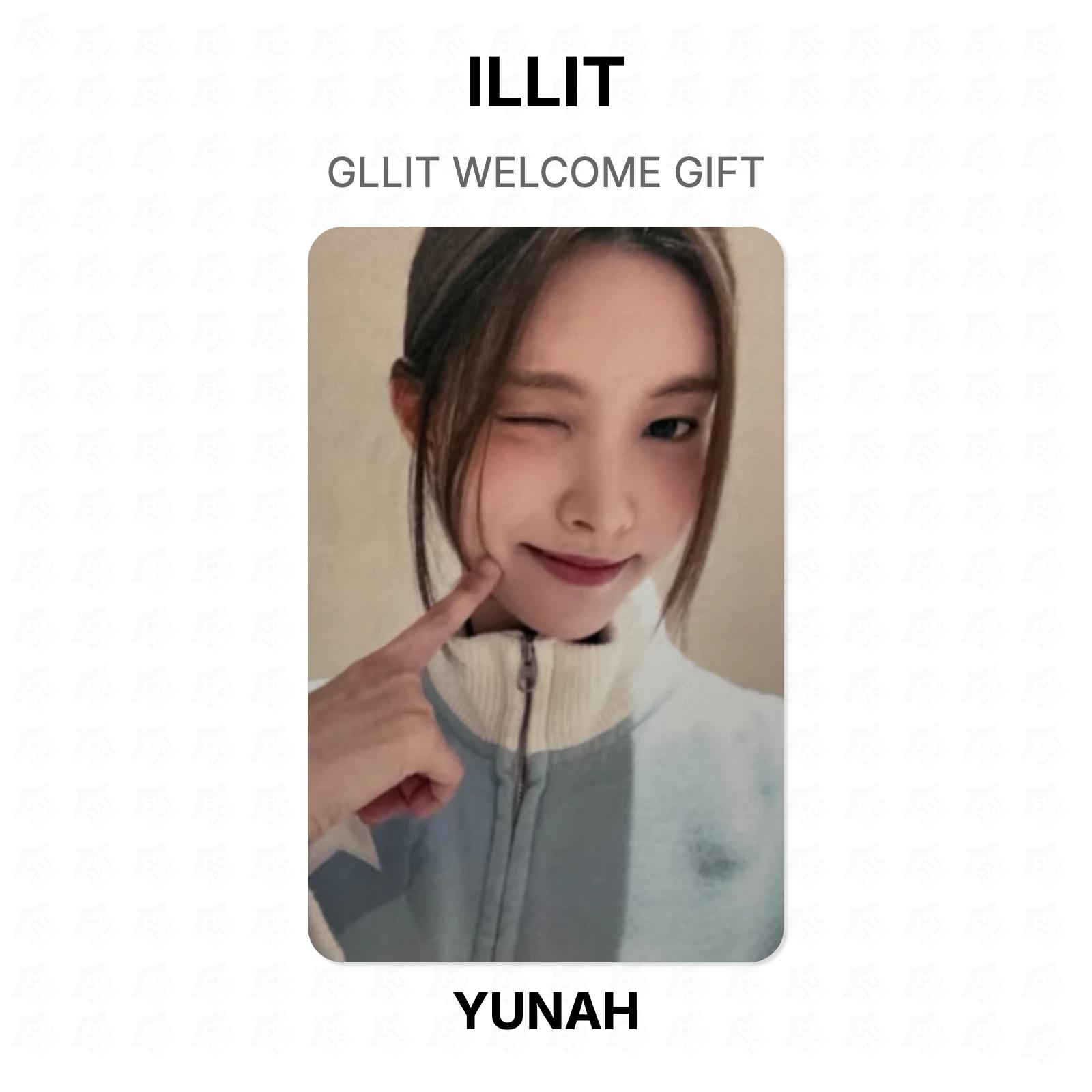 ILLIT GLLIT WELCOME GIFT Official Photocard YUNAH
