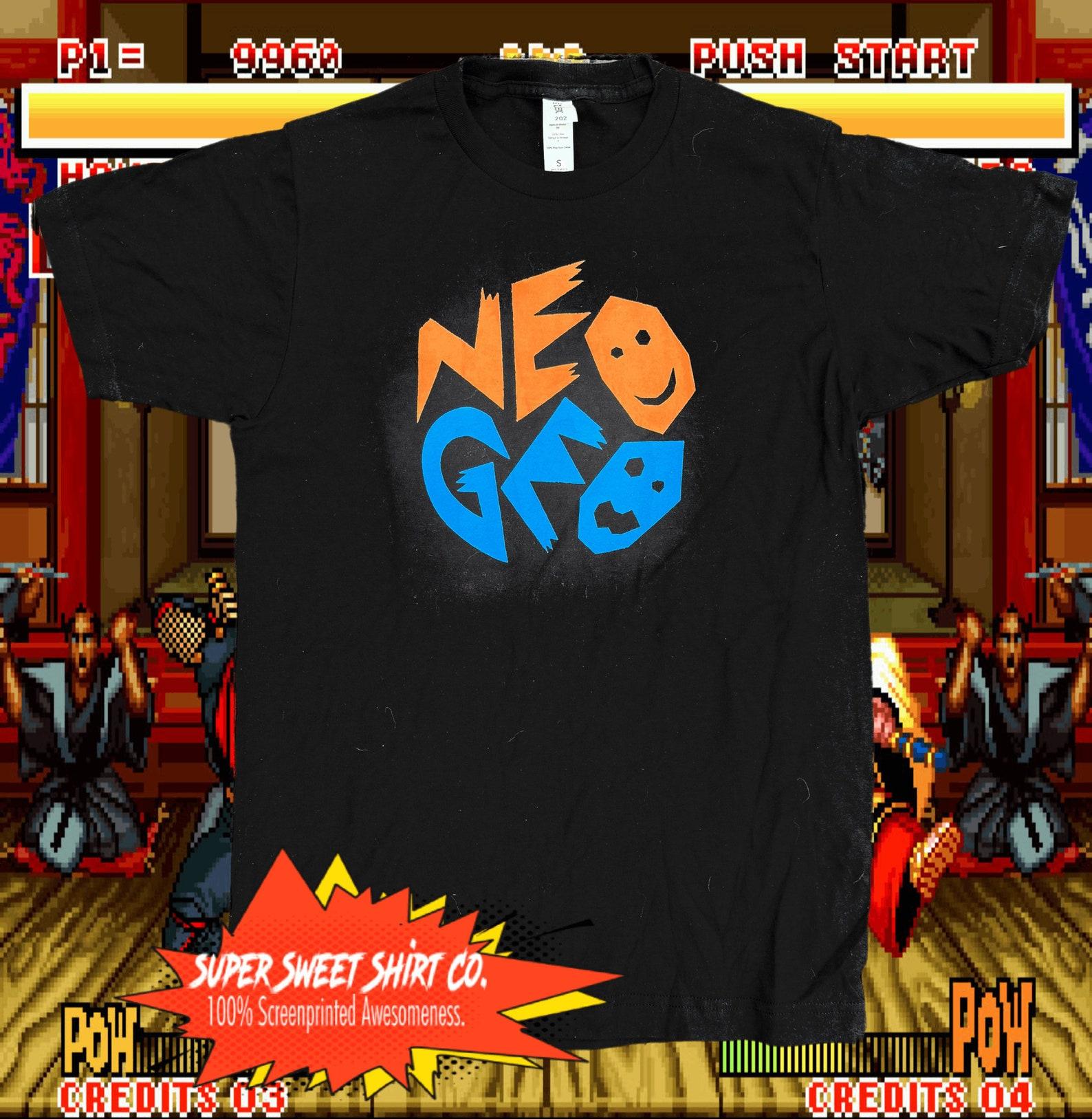 Retro Neo Geo Arcade Graphic Tee – Classic Video Game Enthusiast Shirt L