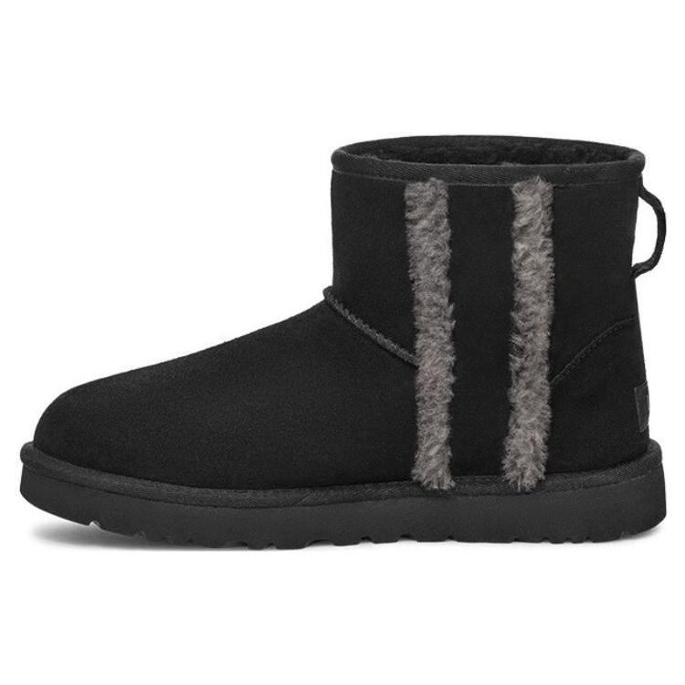 (WMNS) UGG Classic Mini Shearling Logo Black Women s 1153473-BLK EU 36