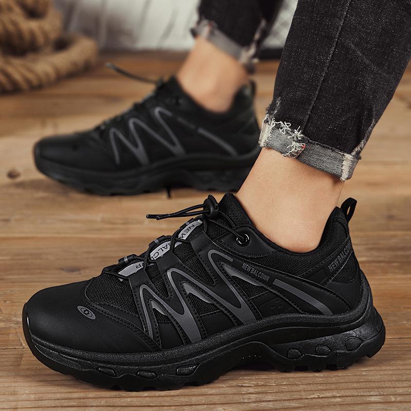 Autumn platform casual sports shoes couple outdoor rock climbing mountain climbing shoes breathable mesh elastic band dad shoes