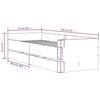 VidaXL Bed Frame with Drawers Sonoma Grey 90x200 Cm 3207348