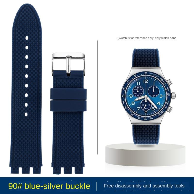 5 Colors For Swatch Rubber Watch Strap 19mm 20mm 21mm YCS YAS YGS YVS454 451 YVS420 435 Soft Sports Silicone Watchband Men Women