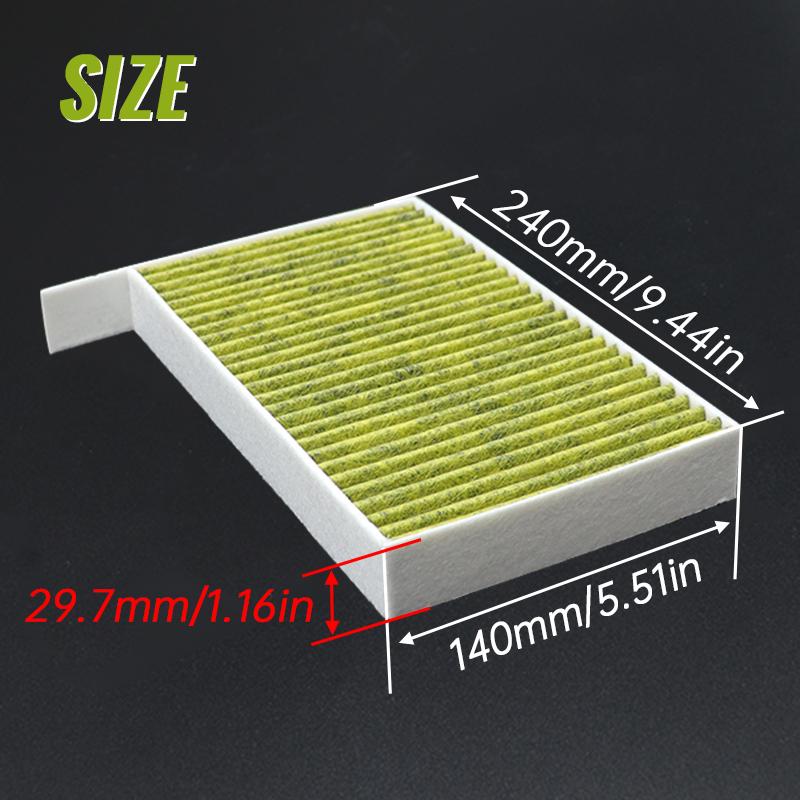 2Pcs 1107681-00-A Car Cabin Air Filter Replacement With Activated Carbon For Tesla Model 3 2017 2018 2019 Air Conditioning Filte