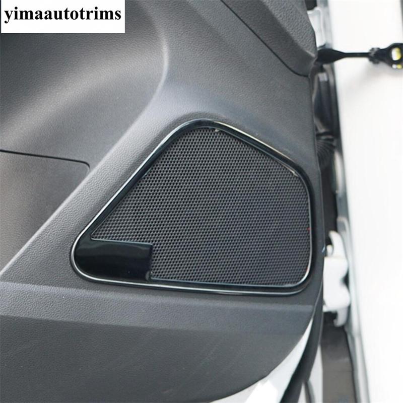 Car Door Speaker / Window Lift / Rearview Mirror Adjust Button Cover Trim Stainless Steel Accessories For MG ZS EV 2018 -