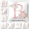 45X45Cm Pink Letter Cushion Pillowcase Decorative Sofa 40X40Cm Pillow Cases Autumn Decoration