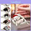 Cute Cartoon Angel Dog Car Hanging Decoration For Christmas Acrylic Material 8*6cm/3.1*2.4in