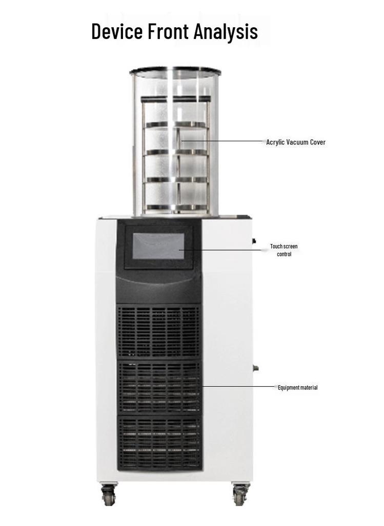 Compact Vacuum Freeze Dryer for Lab & Home: Ideal for Cordyceps, Chinese Medicine, Fruits, Vegetables, and Soil