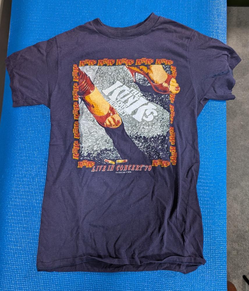 Vintage The Kinks 1979 Tour Concert TShirt Double sided reprint PA8449 S