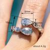 Ring, Modischer Tropfenförmiger Offener Ring, Temperamentvoller Schlangenartiger Geometrischer Damenring