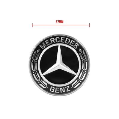 Adrjhr1 New 2025 For Mercedes Benz Mercedes Benz W204 W124 W201 W202 W212 W220 W205 57mm Star Flat Hood Bonnet Logo Emblem Badge Automob