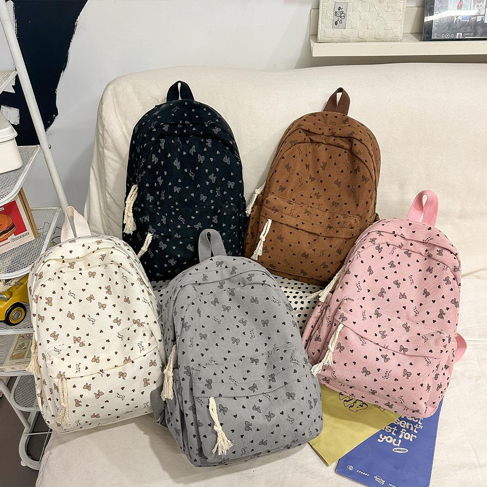 Corduroy Spring/Summer New Mini Backpack Commuter Versatile Small Backpack Outward Travel Small Bag Leisure Backpack
