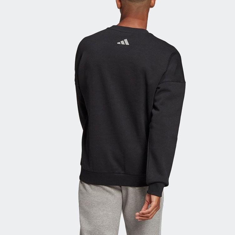 Adidas Loose Fit Printed Training Sweatshirt Men Tops Black GM6507